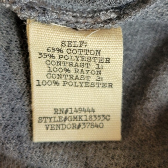 Gimmicks Women S High Neck Dusty Gray Long Dolman Sleeve Top Romantic Lace Bead - Picture 7 of 15